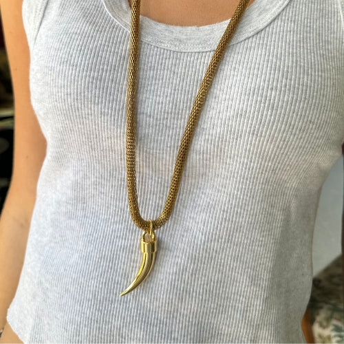 Colar | Malha & Dente Dourado