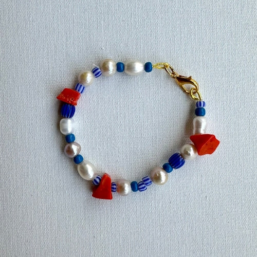 Pulseira | Pérola, Coral & Miçanga