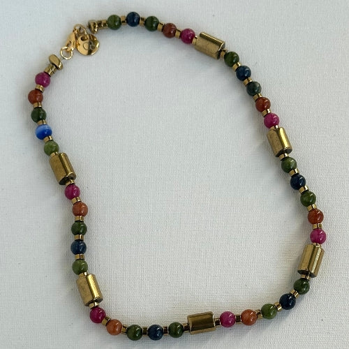 Colar | Pedras Coloridas & Hematitas