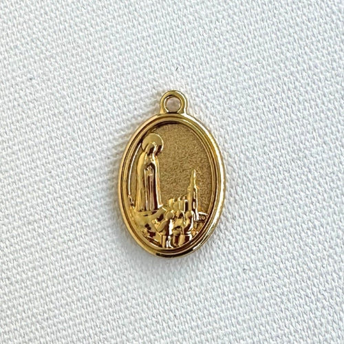 Pingente | Medalha Nossa Sra. de Fátima Banho Dourado